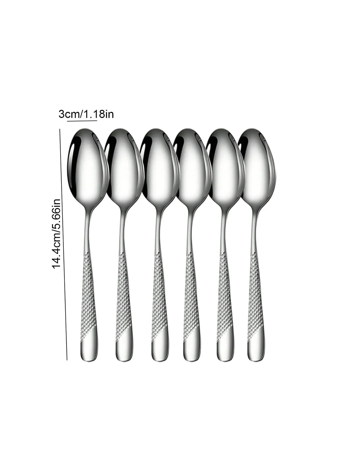 Skanto | Hochwertiges Besteckset aus Edelstahl Silber Stern Diamant - Inklusive Messer, Gabel, Löffel & Dessertgabel & -löffel - 6-teilige/30-teilige Optionen