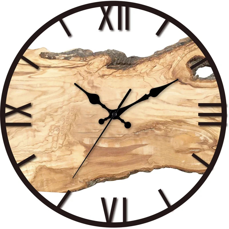 Skanto | Stille Wanduhr aus Acryl und Holz