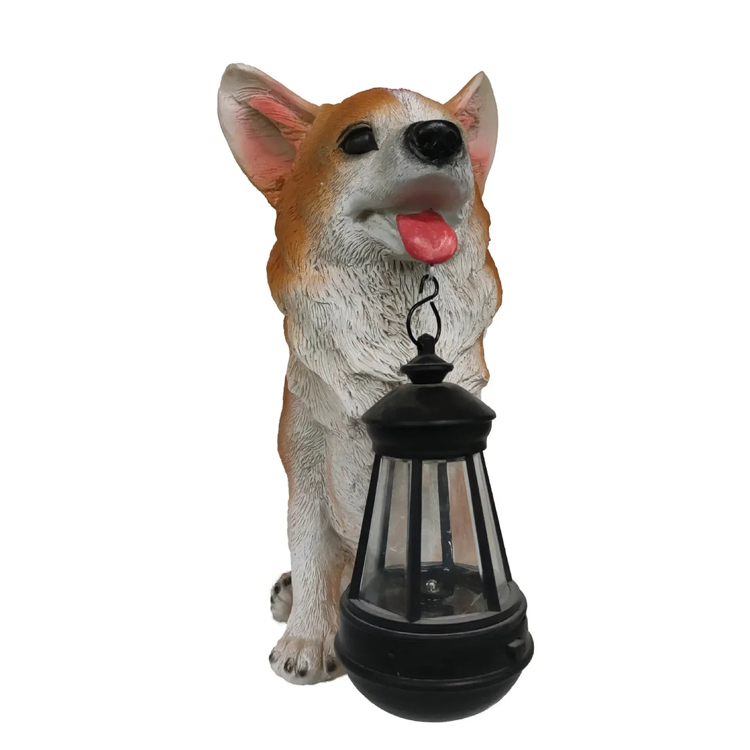 Skanto | Solarbetriebene Harz-Hundestatuenlampe