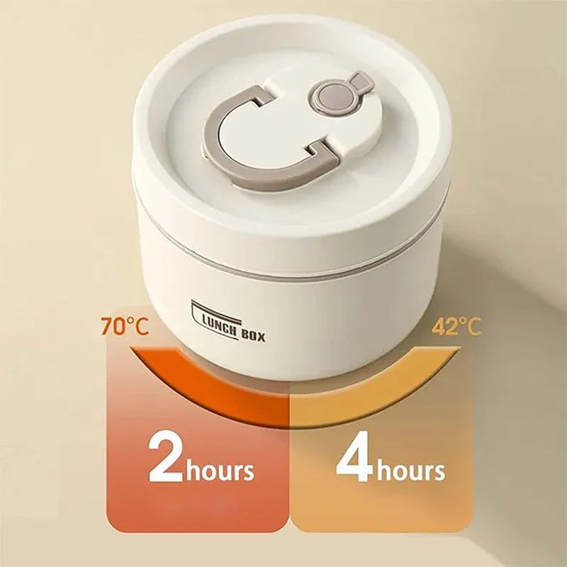 Skanto | Tragbares isoliertes Lunchbox-Set – 3 stapelbare Thermo-Essensbehälter für Erwachsene und Kinder