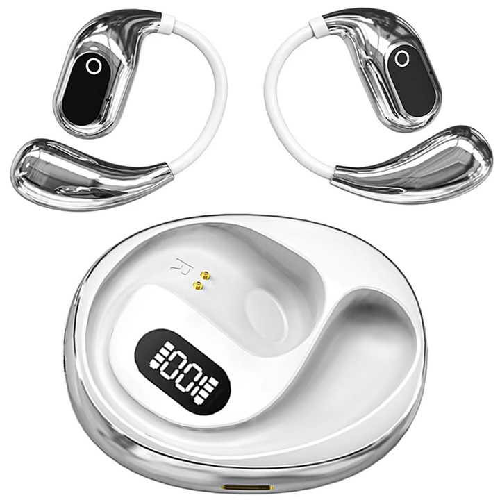 Skanto | KI Smart Übersetzer-Ohrhörer mit Bluetooth 5.3, Open-Ear-Kopfhörer für Reisen, Business und Sport
