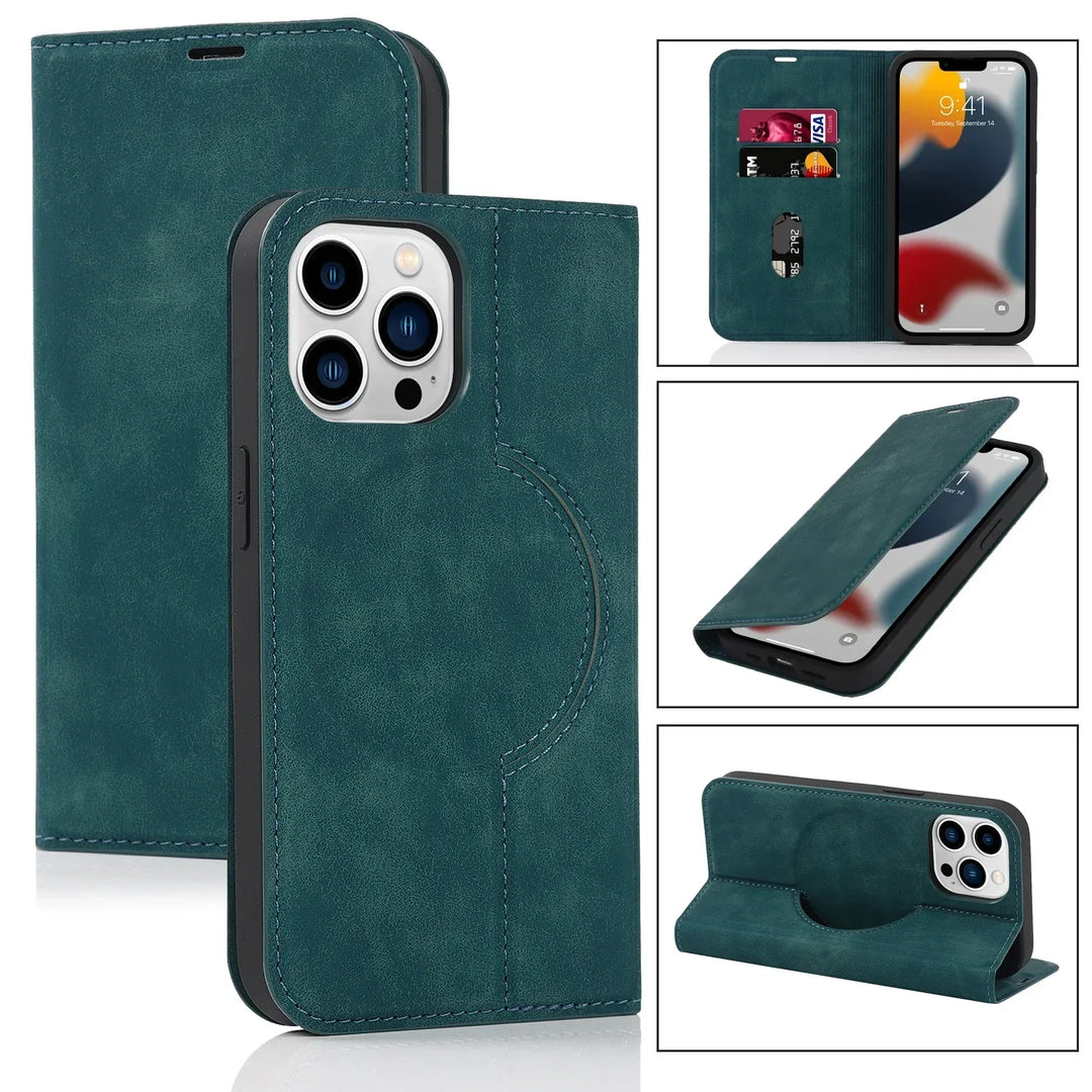 Magnetische Brieftaschenhülle MagSafe Kabelloses Laden – iPhone