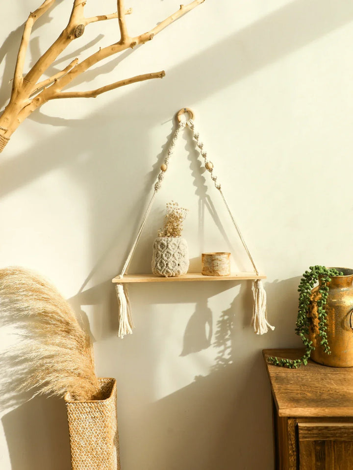 Skanto | Wandregal – Holz – Hängeregale – Boho-Wohndekor – Raumdekoration
