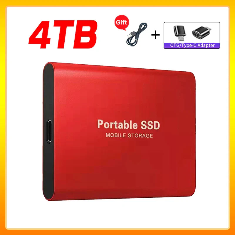 Skanto | Hochgeschwindigkeits-Externe Solid State Drive 1TB Tragbare Externe Festplatte SSD 2TB Externe SSD Festplatte für Laptop Mac