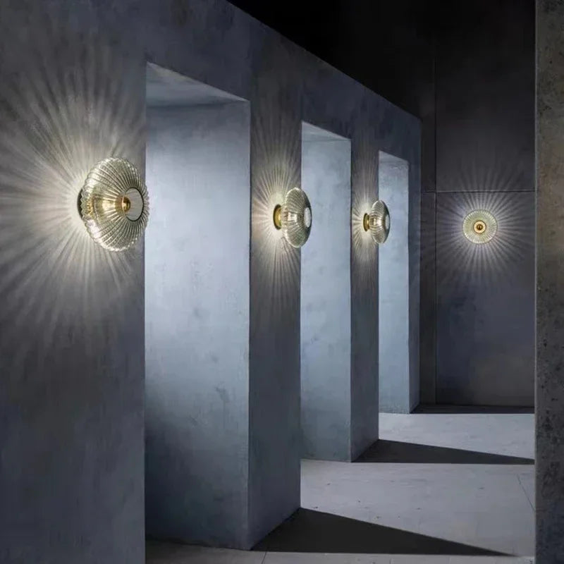 Skanto Garduru Elegante Glas-Wandleuchte | Edles Design | Warmes & Kaltes Licht