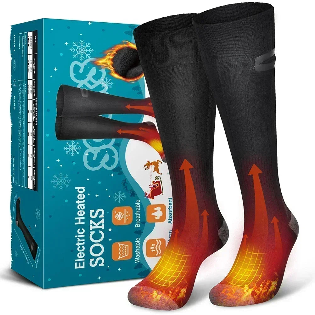 Skanto | Thermavolt Beheizte Socken | 3 Heizstufen | Mit Powerbank | Warme Unisex-Wintersocken für Outdoor & Reisen