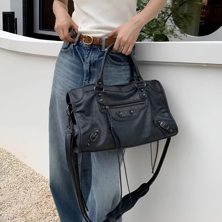 Skanto | Salome Bag | Geräumige Handtasche aus PU-Leder | Schwarz