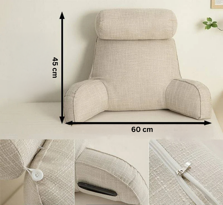 Skanto - Ergonomisches Lendenkissen mit Armlehnen und Kopfstütze