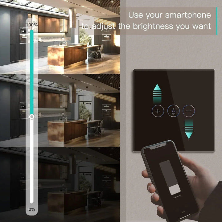 Tuya Smart Licht Wandschalter mit Neutralleiter - WiFi Dimmer Steuerung über SmartLife Google Alexa Apps