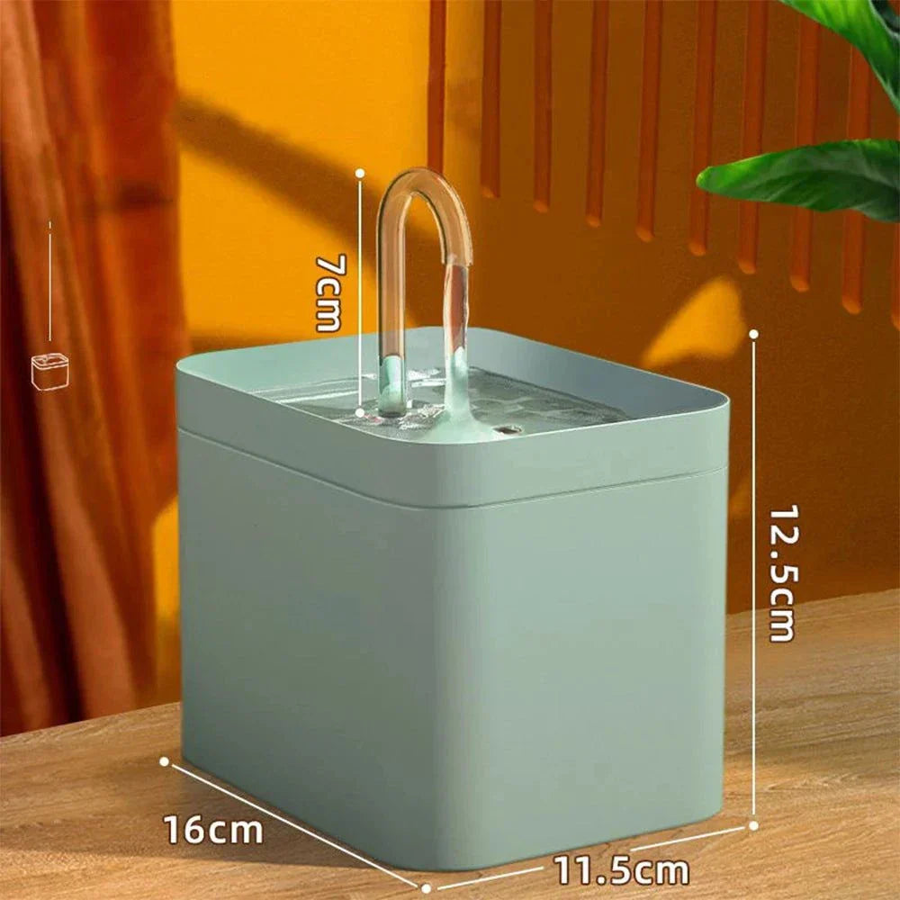 Ultra-leiser Haustier-Wasserbrunnen mit intelligenter Filterung – 1,5 l Edelstahl