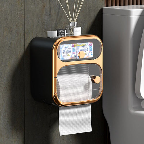 Skanto | MultiBox Wandmontierte Toilettenpapier-Handtuch-Aufbewahrungsbox