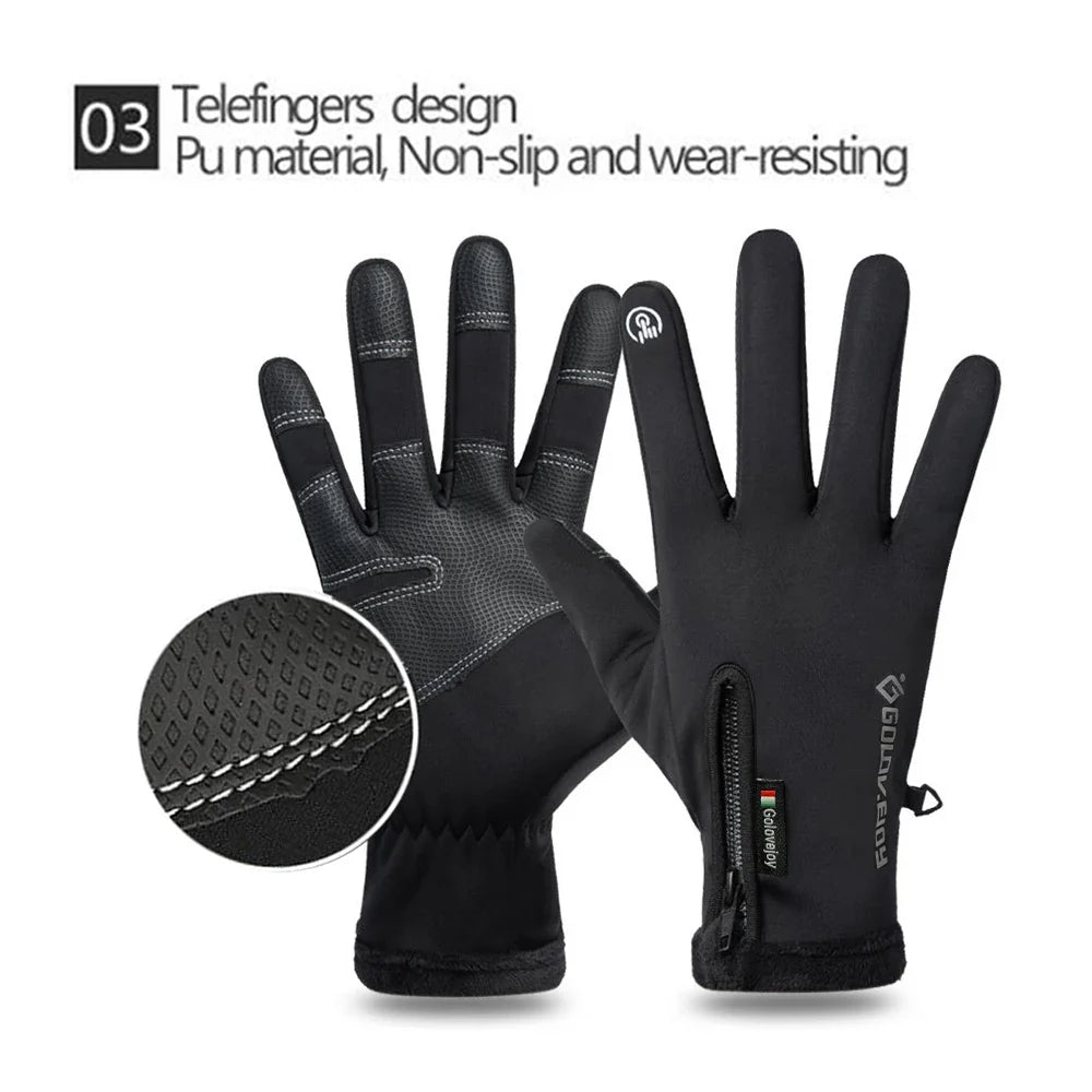 Skanto Skanto | IronRide Motorrad Winterhandschuhe | Wasserdicht & Winddicht | Fleece-gefüttert & Touchscreen-kompatibel | Taktisches Design