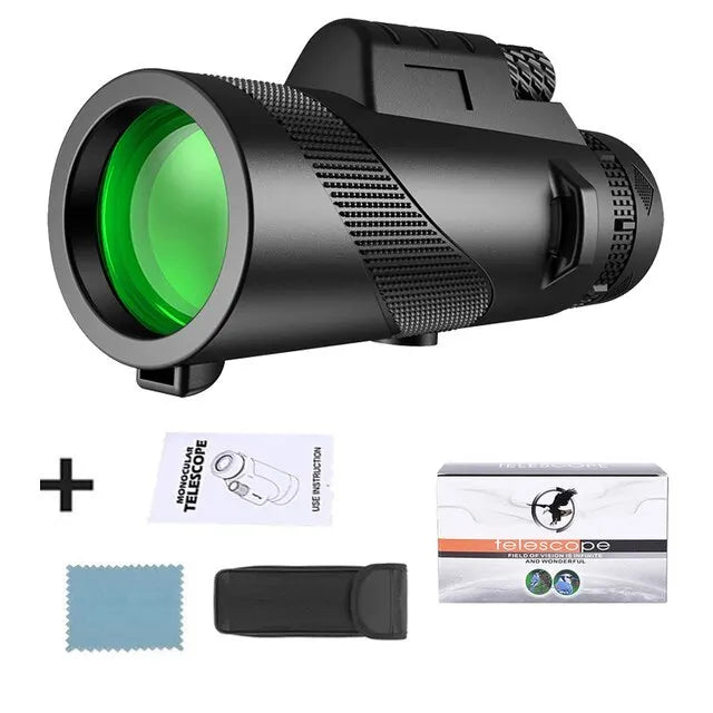 Skanto | 80x100 HD Zoom Monokular-Teleskop: Leistungsstarkes tragbares Fernglas für Jagd, Camping und Outdoor-Erkundung