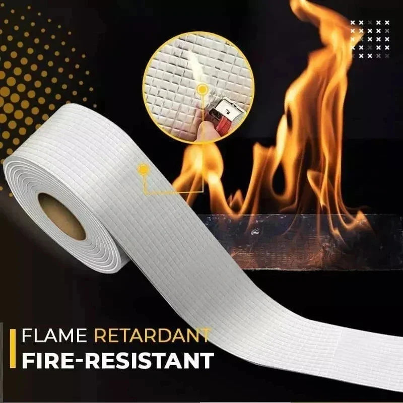 Skanto | Hitzebeständiges wasserdichtes Klebeband – Dickeres Aluminiumfolien-Butylband für Wand-, Pool-, Dachrissreparatur – Selbstklebendes Klebeband