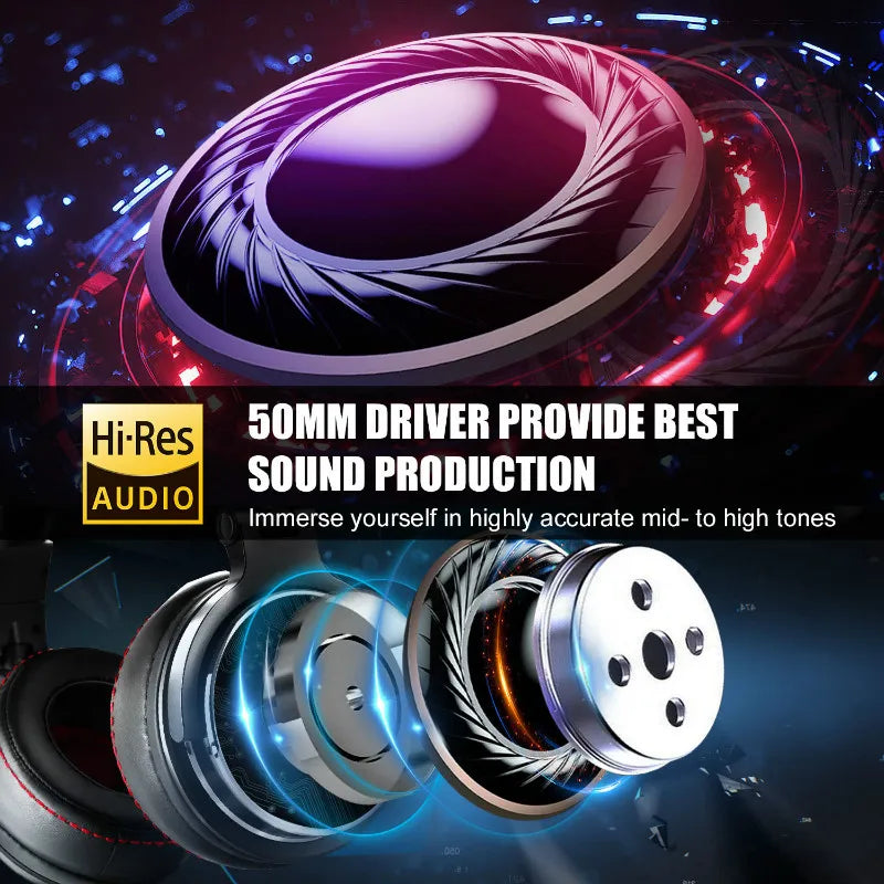 Oneodio Wired Studio Pro 50 & Pro 30 DJ Kopfhörer mit Mikrofon – TWS Noise Cancelling HiFi Stereo Dynamisches Headset