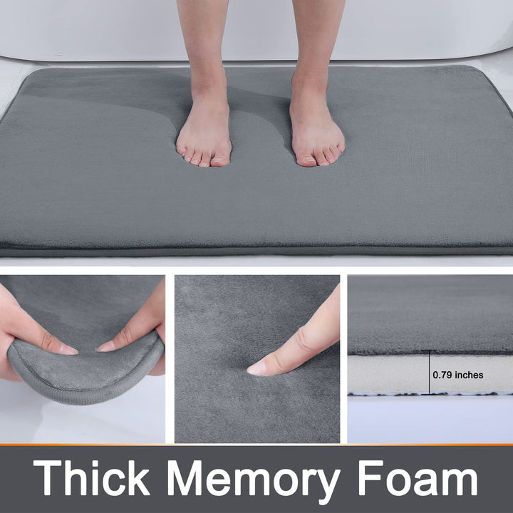 Skanto | Schnell Saugfähige Rutschfeste Memory Foam Badematte