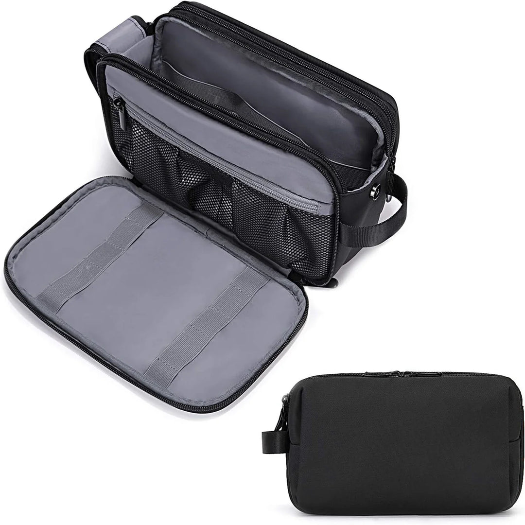 Skanto | Gentrax Kulturbeutel Herren | Wasserabweisend & Groß | Robuster Reise-Organizer mit Nassfach | Dopp Kit für Rasur & Pflege