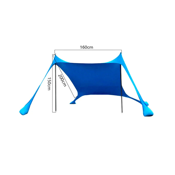 Skanto | Solaviva Strandzelt mit UV-Schutz UPF50+ | Windresistent & Wasserdicht | Für 3–4 Personen | 200×200×170 cm