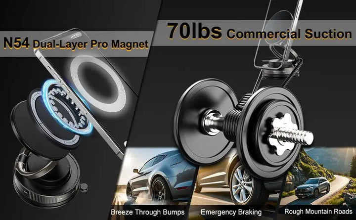 Skanto | 360° drehbarer magnetischer Saug-Handyhalter für das Auto