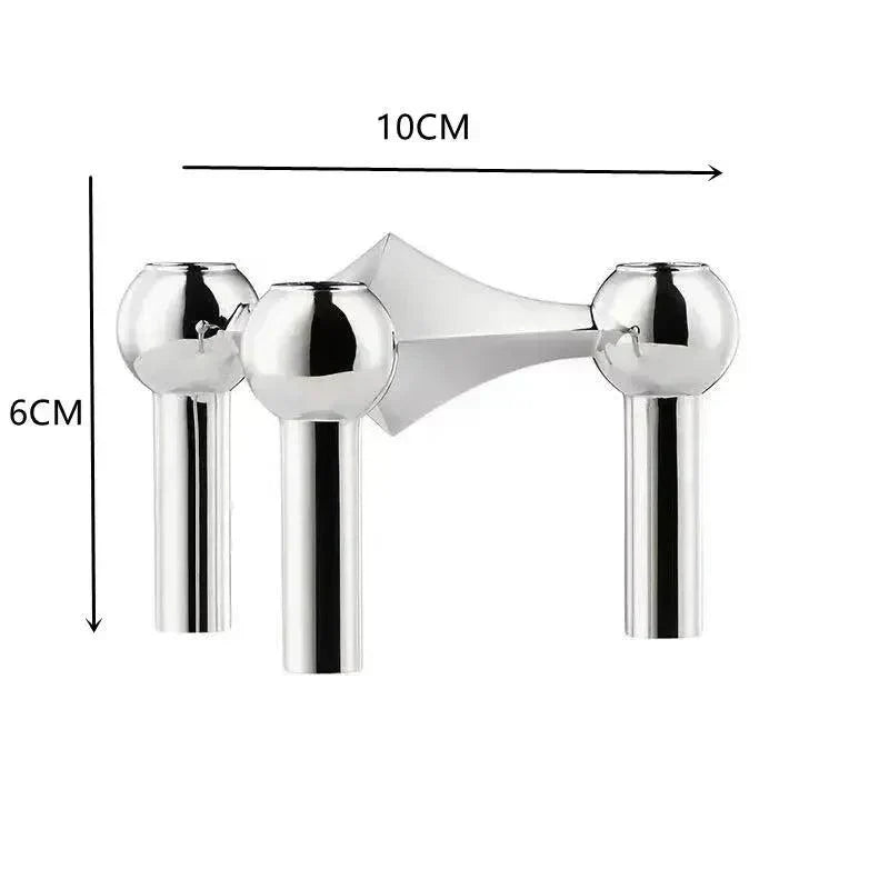 Skanto | Metall-Kerzenständer – Modulares Molekül-Design, Tisch & Deko