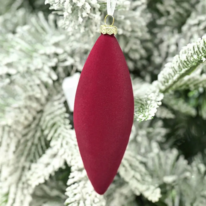 Elegante beflockte Samt-Weihnachtskugeln – Wiederverwendbare Feiertagsbaumdekorationen für festliche Stimmung 27 Stk.