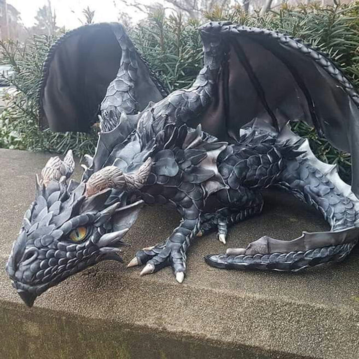Skanto | Faust-Drachen-Wächterstatue: Gotische Outdoor-Dekoration
