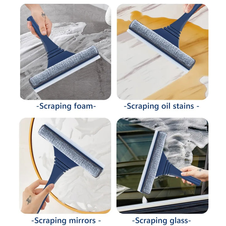 Skanto | FensterFlex 2-in-1 Fensterreiniger | Verstellbarer Teleskopstiel | Tuch und Mikrofaser-Mop | Für Fenster, Glas und Rahmen