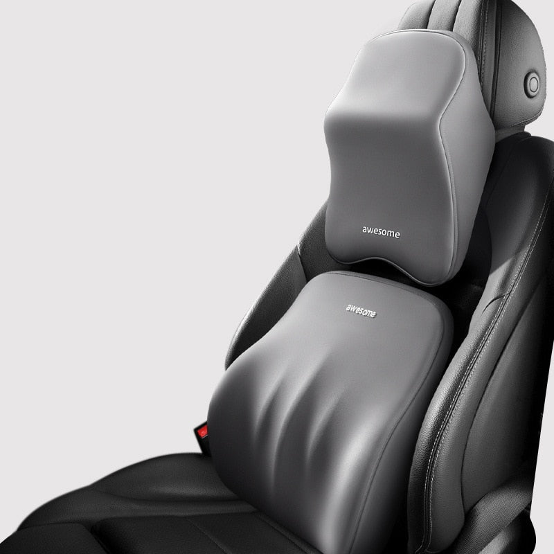 Skanto | ErgoDrive Auto-Stütze – Orthopädisches Kissen zur Linderung von Nacken- & Rückenschmerzen beim Autofahren