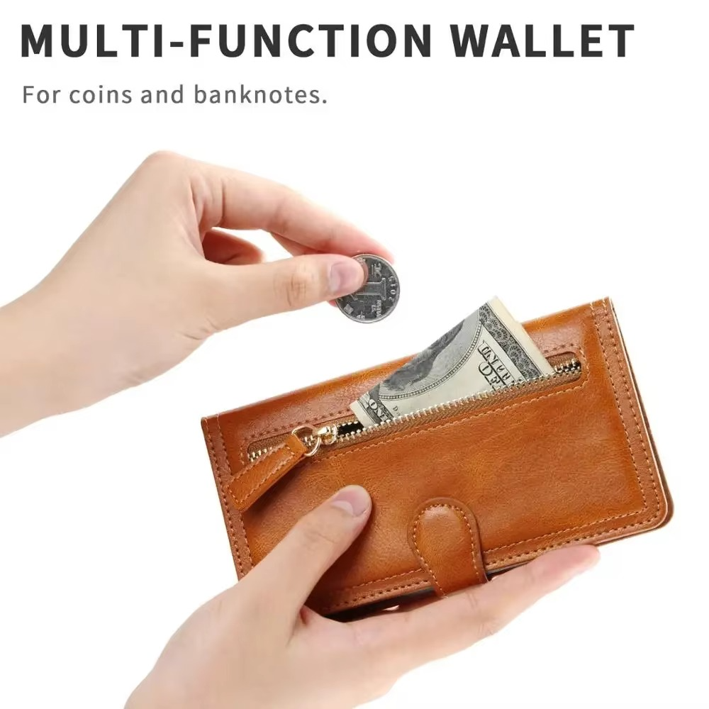 Skanto | Premium Leder iPhone Flip Wallet & Stand Hülle