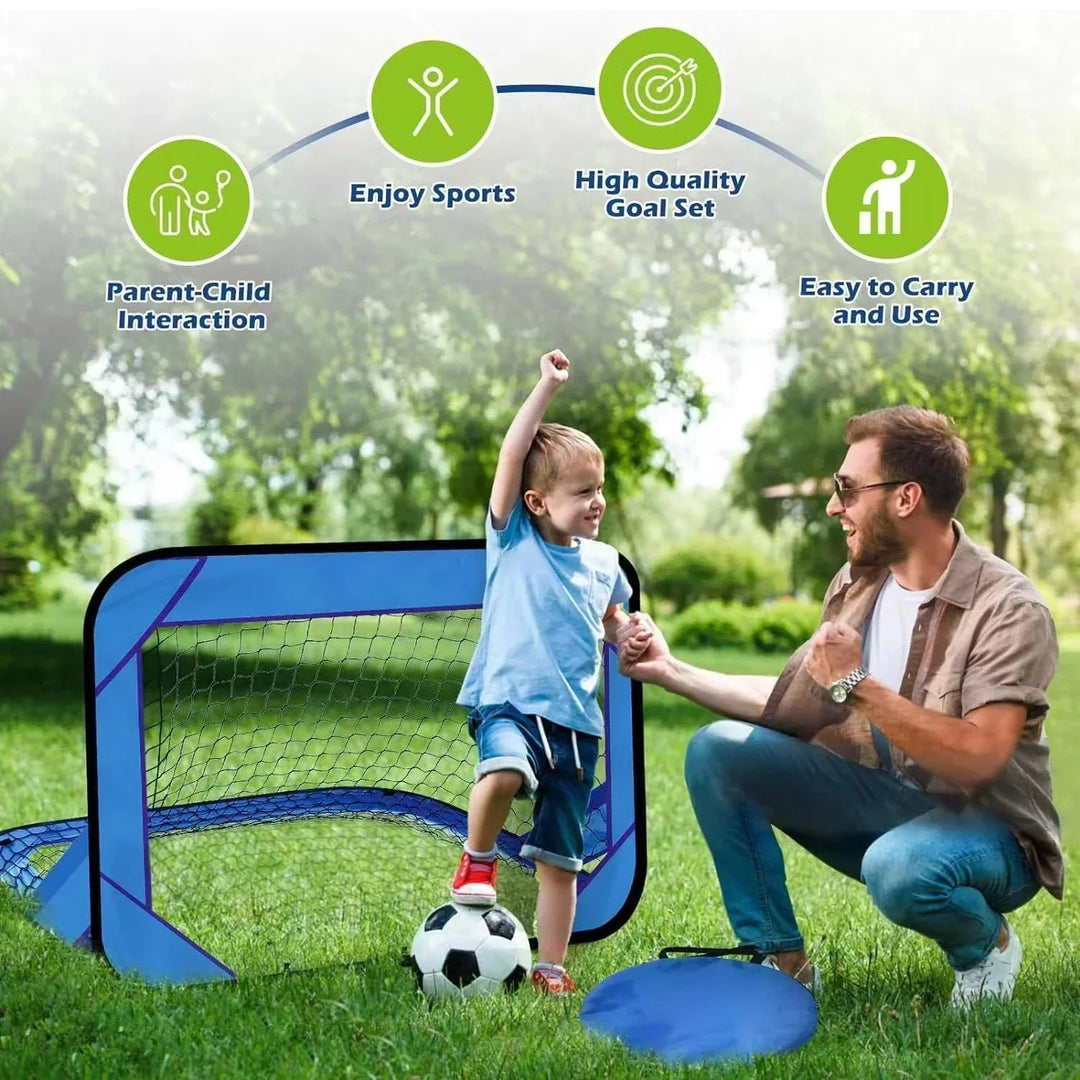 Skanto | PlayMax Faltbares Fußballtor – 4-in-1 Tragbares Fußballnetz für Training & Outdoor-Spiel