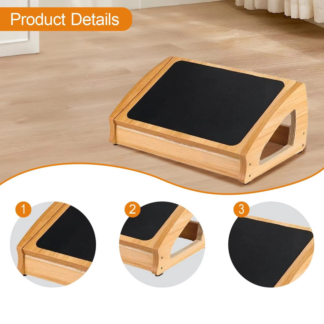 Skanto | Dreifuß-Fußstütze unter dem Schreibtisch – Ergonomische Beinstütze für Zuhause & Büro