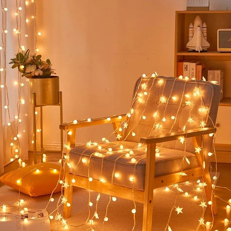 Skanto | Starlight LED-Lichterkette: Ideal für Innendekoration, Outdoor-Camping und Zelt-Ambiente
