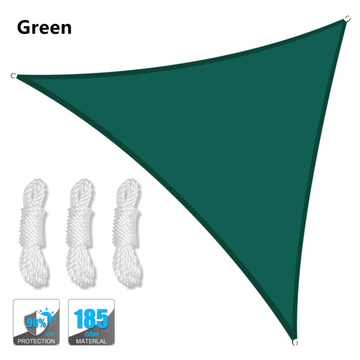 Skanto | 5x5x5/2x2x2M Wasserdichter Sonnenschutz – Dreieckiger Sonnenschutz – Outdoor-Vordach für Garten, Terrasse, Pool – Sonnensegel Markisenstoff