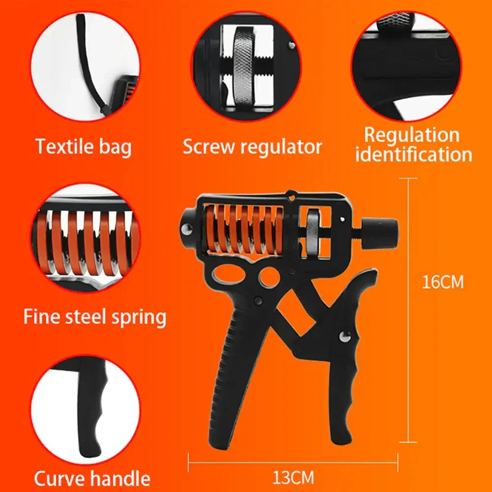 Skanto | Verstellbarer 5-165 kg Schwerer Griffkrafttrainer – Finger-Expander für Arm-, Handgelenk- und Unterarmtraining