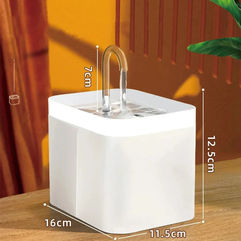 Ultra-leiser Haustier-Wasserbrunnen mit intelligenter Filterung – 1,5 l Edelstahl