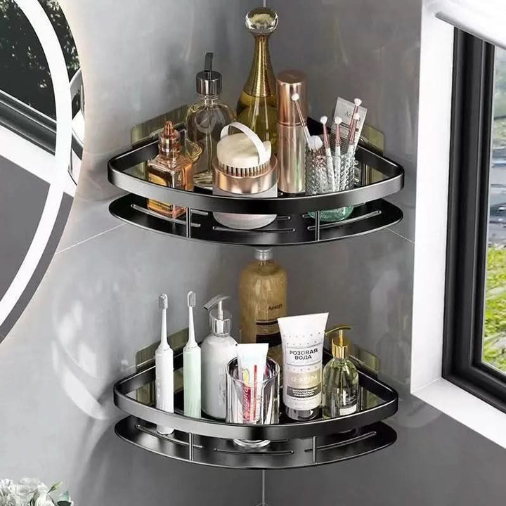 Skanto | Bohrerfreies Aluminium-Eckregal für das Badezimmer