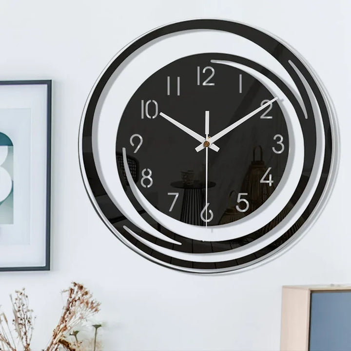 Skanto | Moderne Wanduhr aus schwarzem Acryl - ScandiTime