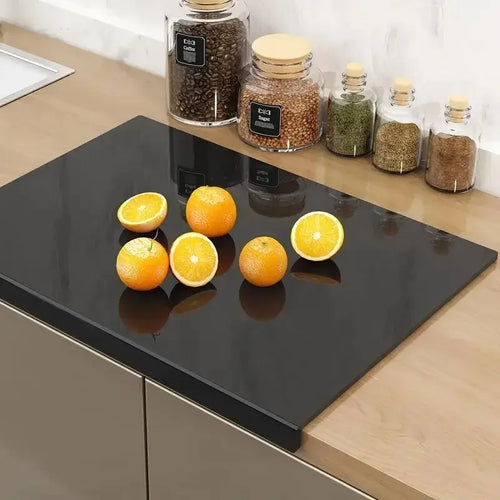 Skanto | ClearBoard – Acryl-Schneidebrett mit Rand | Rutschfest, hygienisch und moderne Küchenutensilien