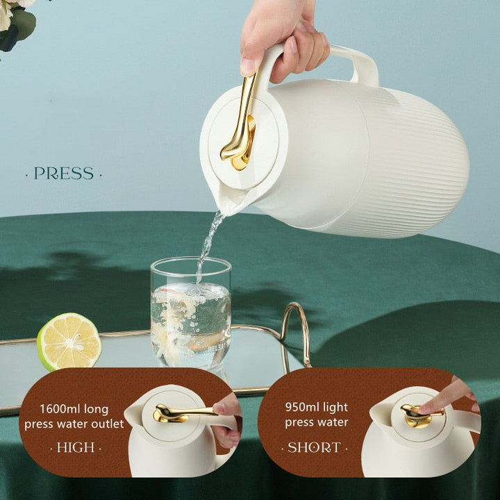Skanto | ThermoMax | Große minimalistische isolierte Edelstahlflasche – Doppelwand-Thermoskanne