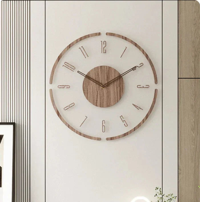 Skanto | Moderne Wanduhr aus Holz – Minimalistisches und elegantes Design für das Wohnzimmer