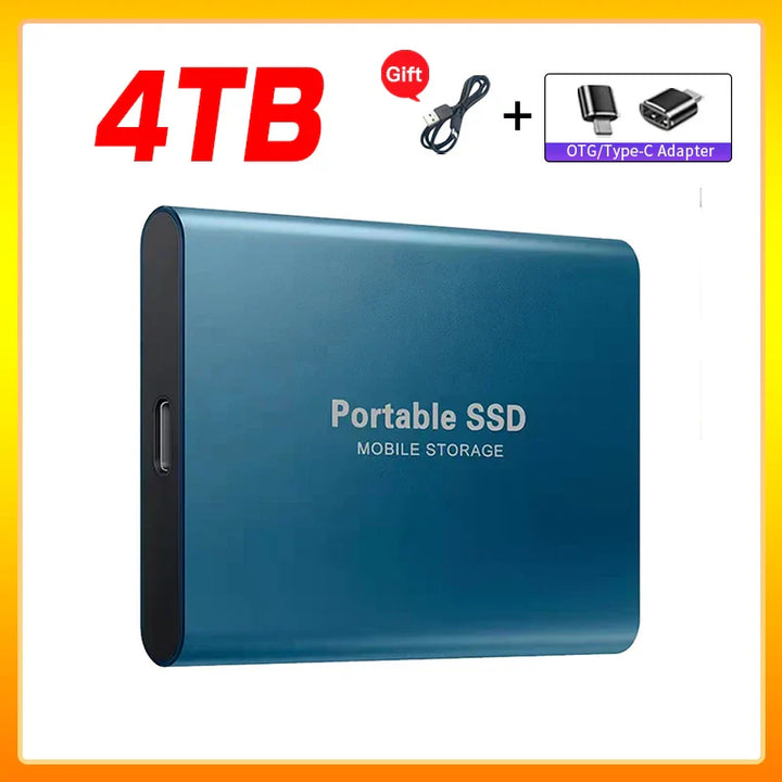 Skanto | Hochgeschwindigkeits-Externe Solid State Drive 1TB Tragbare Externe Festplatte SSD 2TB Externe SSD Festplatte für Laptop Mac