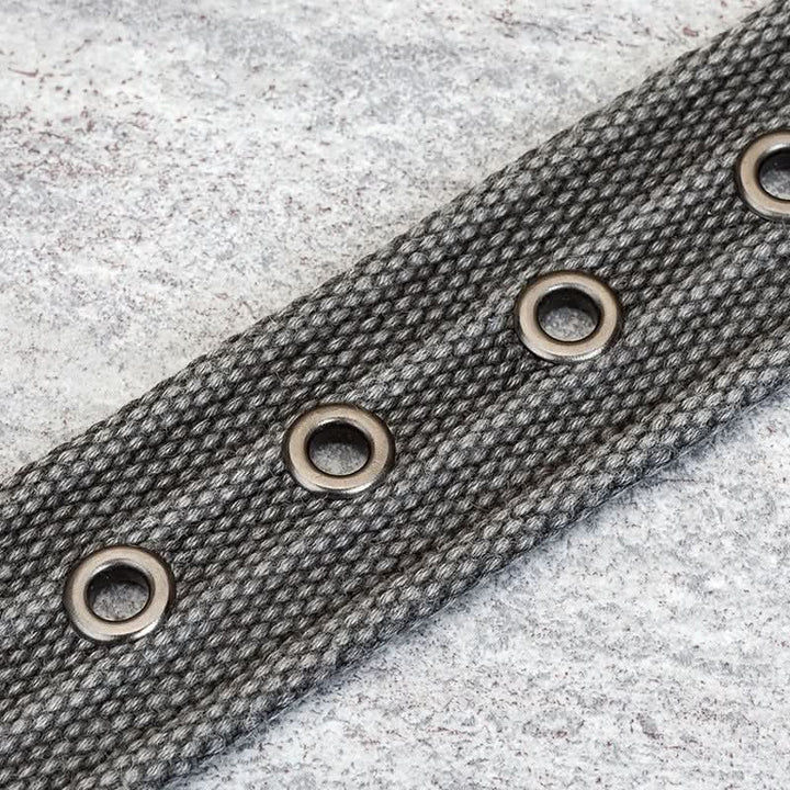 Skanto | Herren-Canvas-Gürtel – Verstellbarer lässiger gestreifter Bund