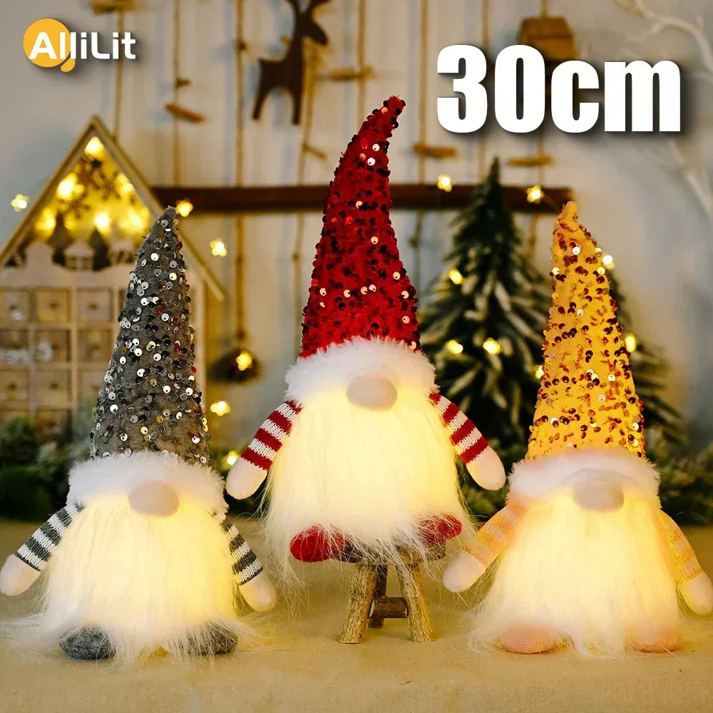 Skanto | Weihnachts-Wichtel-Dekoration | LED Nachtlicht | Warm leuchtendes Feiertagsornament