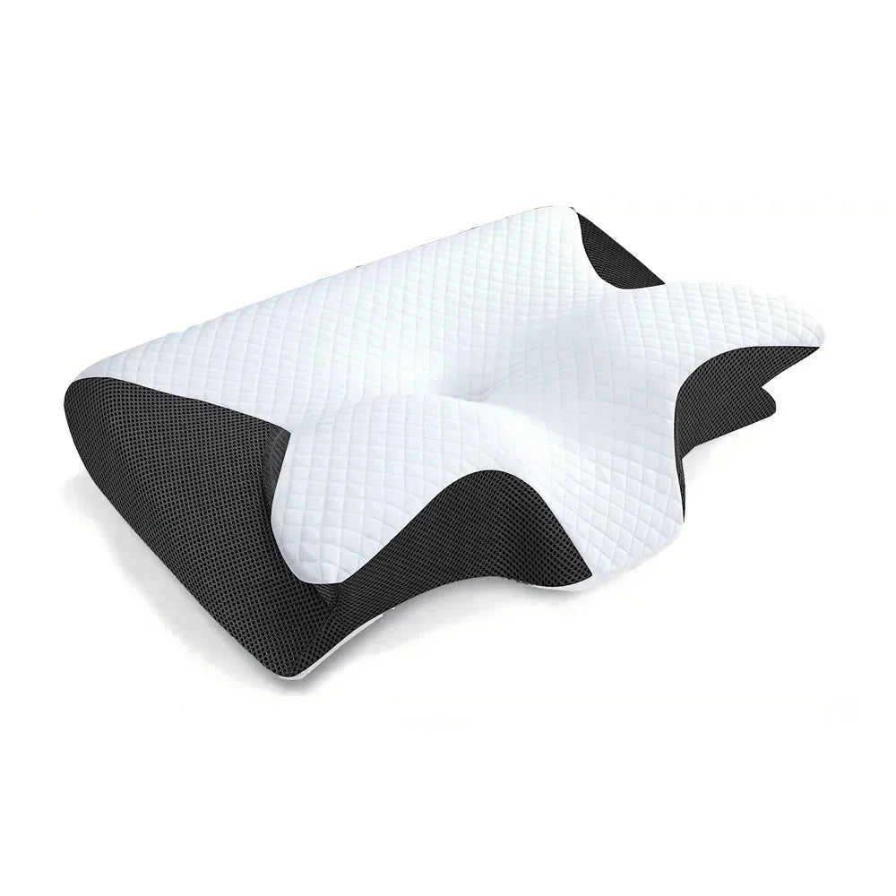 Skanto | Memory Foam Nackenkissen | Ergonomisches 2-in-1-Design zur Linderung von Nackenschmerzen & für komfortablen Schlaf