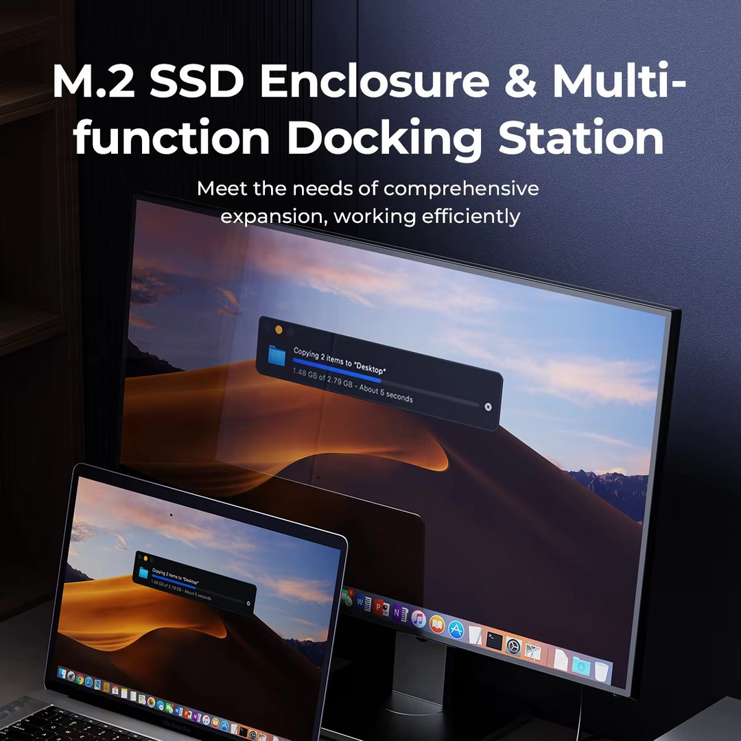 Skanto | Ultimative USB-C Laptop-Dockingstation mit integriertem SSD-Gehäuse