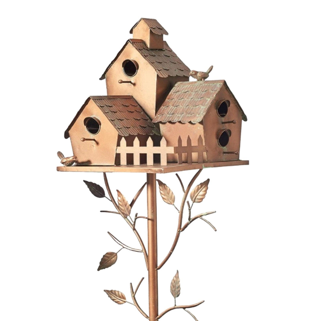 Skanto | Vogelhaus-Gartenstecker aus Metallkunst - Skanto