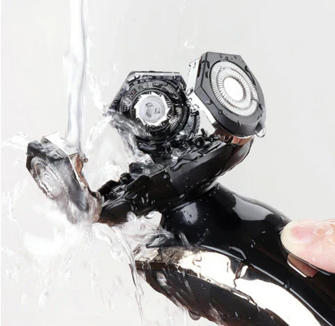 Skanto | Wiederaufladbarer Nass- & Trockenrasierer für Herren – Wasserdichte Pflege mit LCD-Display