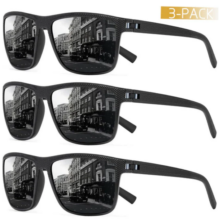 Skanto | ZichtZeker 3-teiliges polarisiertes Sonnenbrillen-Set – UV400 Schutz & Komfort