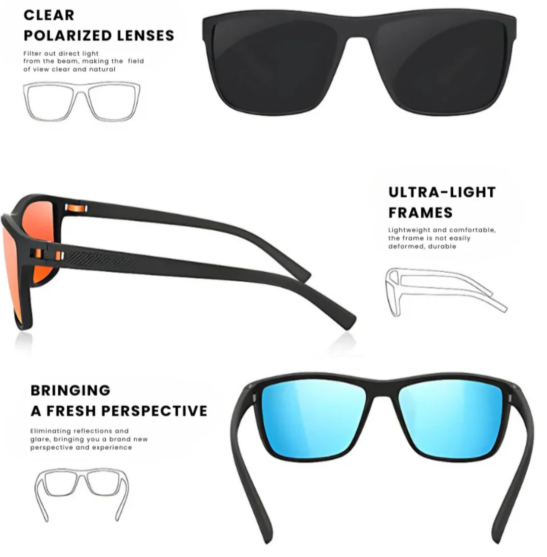 Skanto | ZichtZeker 3-teiliges polarisiertes Sonnenbrillen-Set – UV400 Schutz & Komfort