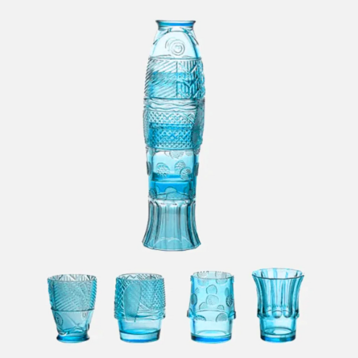 Skanto | Farbiges Glasbecher-Set in Koi-Fisch-Form – Sale